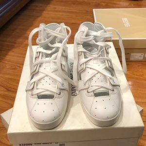 Wow 🤩 EMPORIO ARMANI High-Top Sneakers Genuine Leather